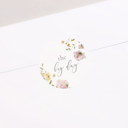 Sticker Hochzeit Rund Blumenkranz foto N° 2