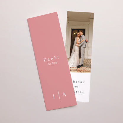 Dankeskarte Hochzeit Fotoautomaten Lesezeichen Karneol foto N° 1