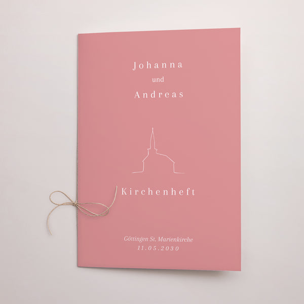 Kirchenheft Hochzeit Doppelflügel Karneol foto
