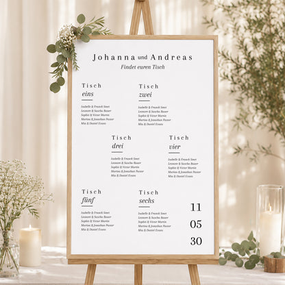 Sitzplan Hochzeit Porträt 60 x 90 cm Karneol foto N° 1