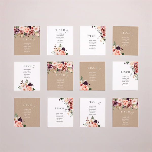 Sitzplan Hochzeit Pack von 12 Caudélie foto