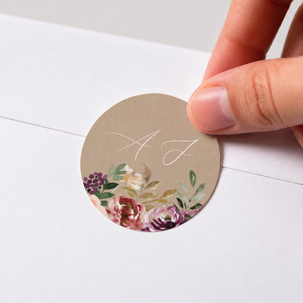 Sticker Hochzeit Rund Caudélie foto