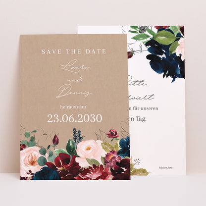 Save the date Karte Hochzeit Porträt foto N° 1