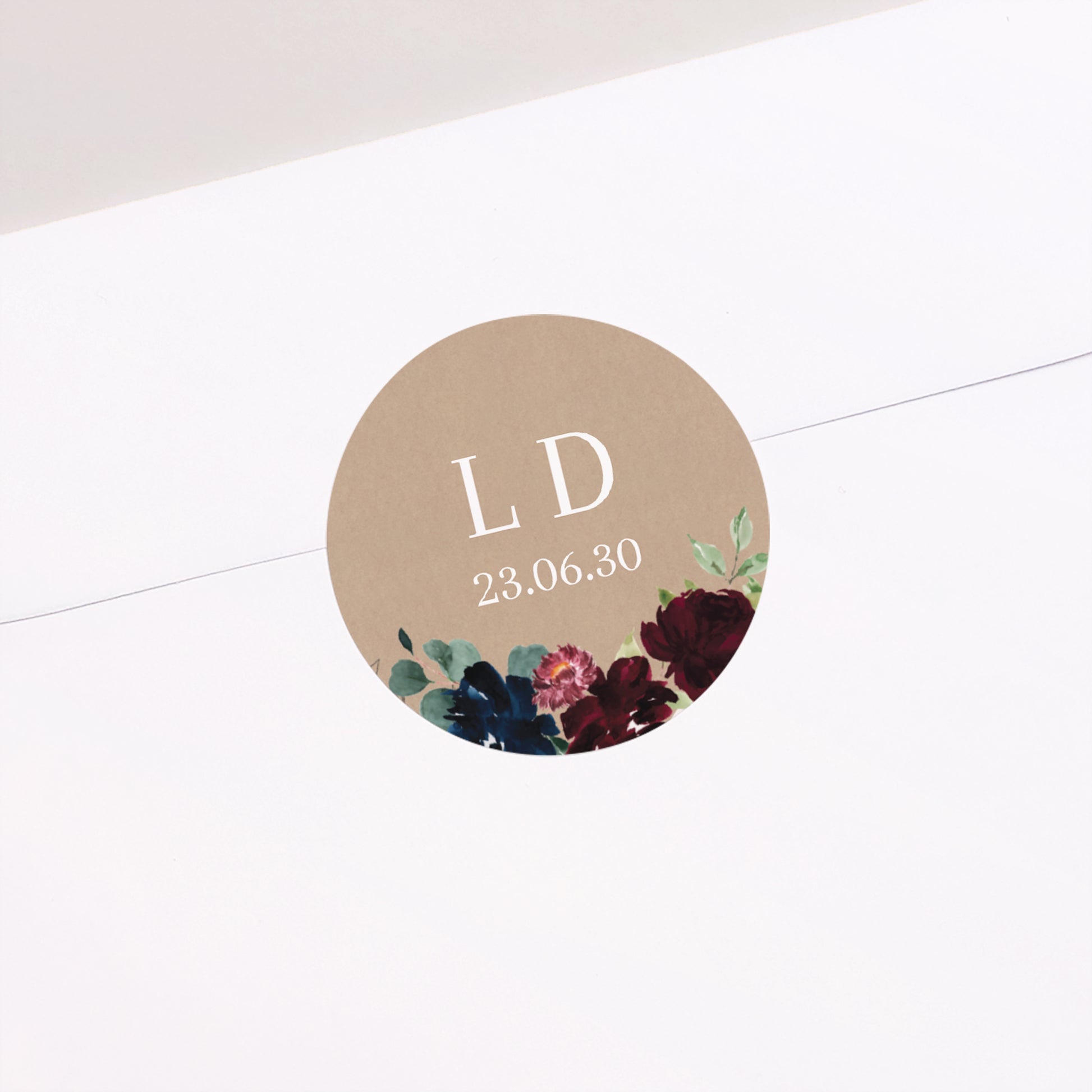 Sticker Hochzeit Rund Pompadour foto N° 2