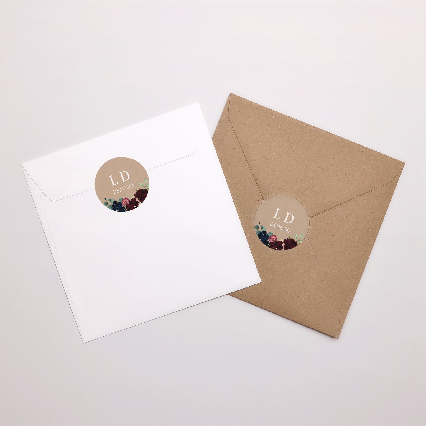 Sticker Hochzeit Rund Pompadour foto N° 4