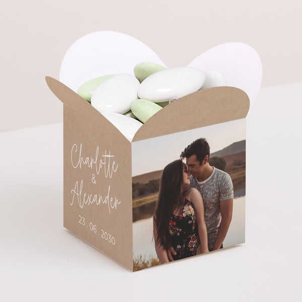 Geschenkbox Hochzeit Schmetterlingsöffnung für immer foto