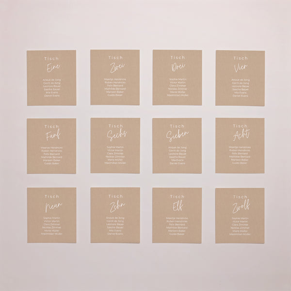 Sitzplan Hochzeit Pack von 12 für immer foto