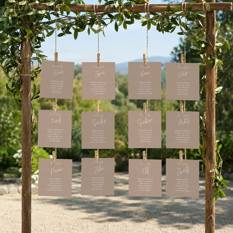 Sitzplan Hochzeit Pack von 12 für immer