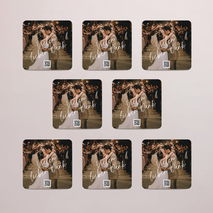 Dankeskarte Hochzeit Set von 8, magnetisch, quadratisch mit abgerundeten Ecken Für Immer foto N° 3