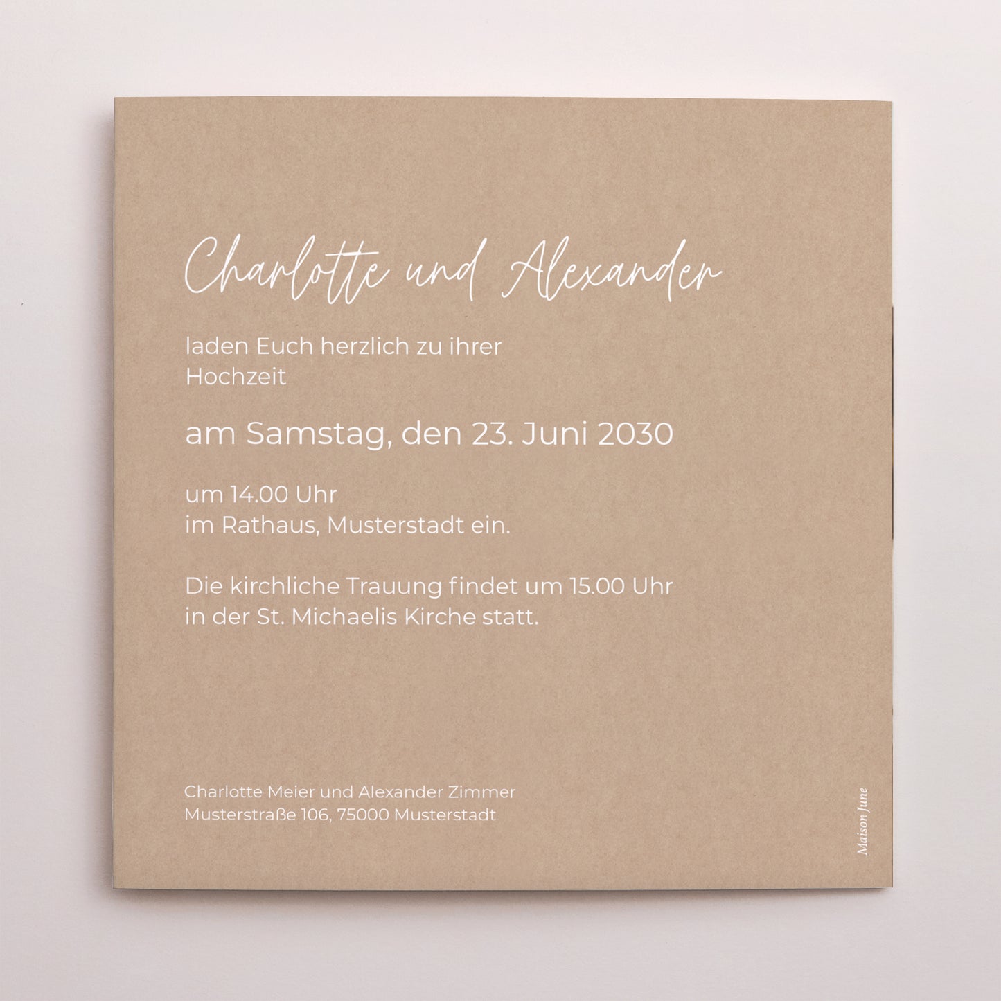 Hochzeitseinladung Schallplattenhülle für immer foto N° 3