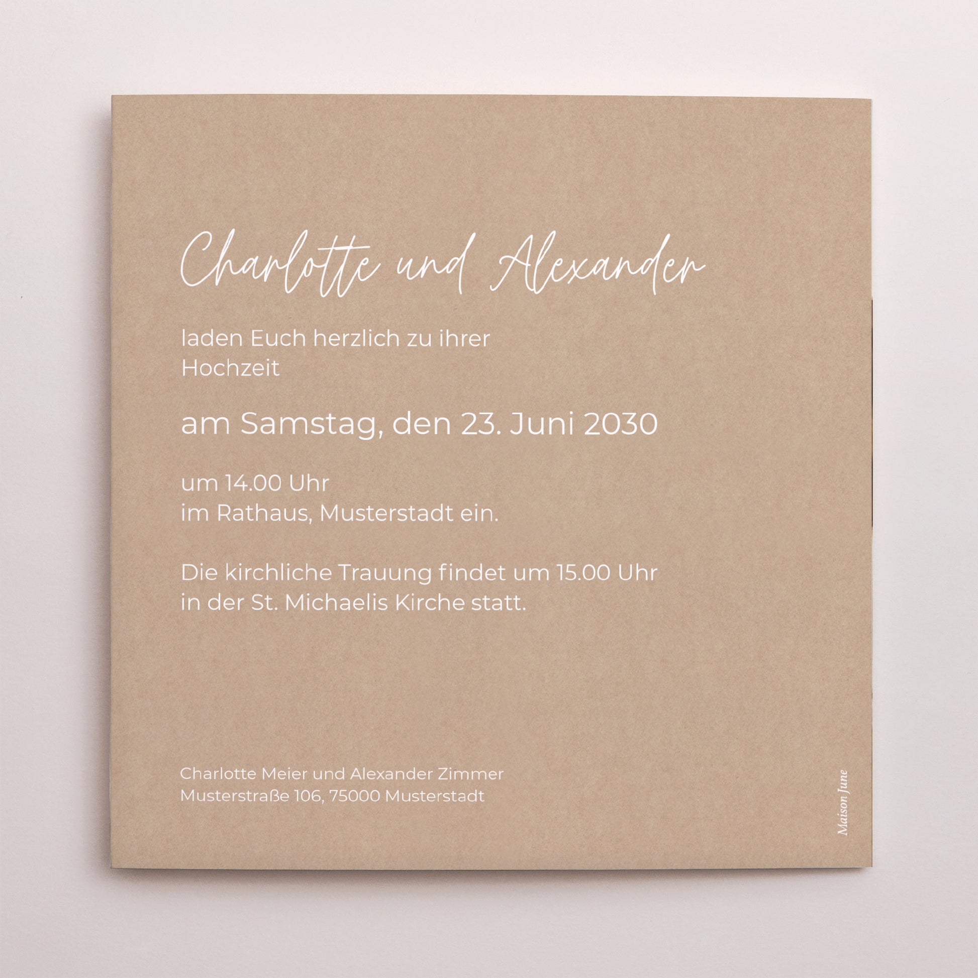 Hochzeitseinladung Schallplattenhülle für immer foto N° 3