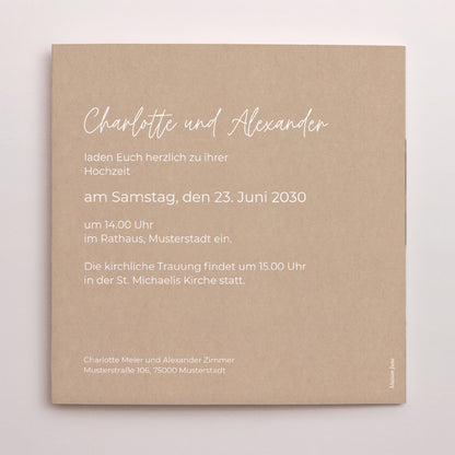 Hochzeitseinladung Schallplattenhülle für immer foto N° 3