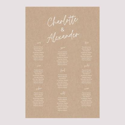 Sitzplan Hochzeit Porträt 60 x 90 cm für immer foto N° 2