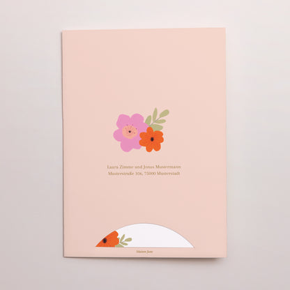 Hochzeitseinladung Hülle für 2 Karten Reigen von Blumen foto N° 5
