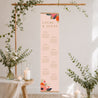 Sitzplan Hochzeit Holzstütze Blumenkarussell foto N° 2