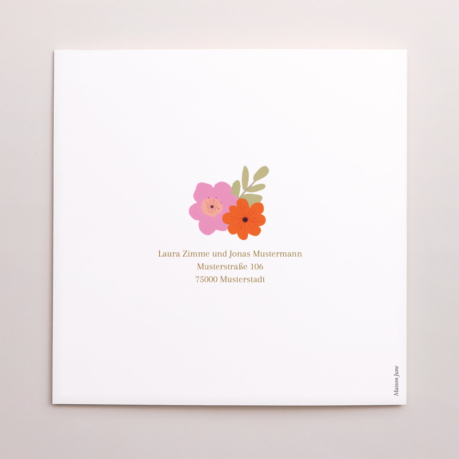 Hochzeitseinladung Doppelflügelfenster Reigen von Blumen foto N° 3