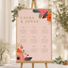 Sitzplan Hochzeit Porträt 60 x 90 cm Reigen von Blumen foto N° 1