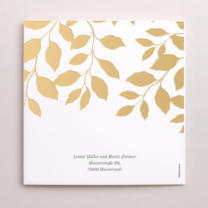 Hochzeitseinladung Schallplattenhülle goldenes Laub foto N° 3
