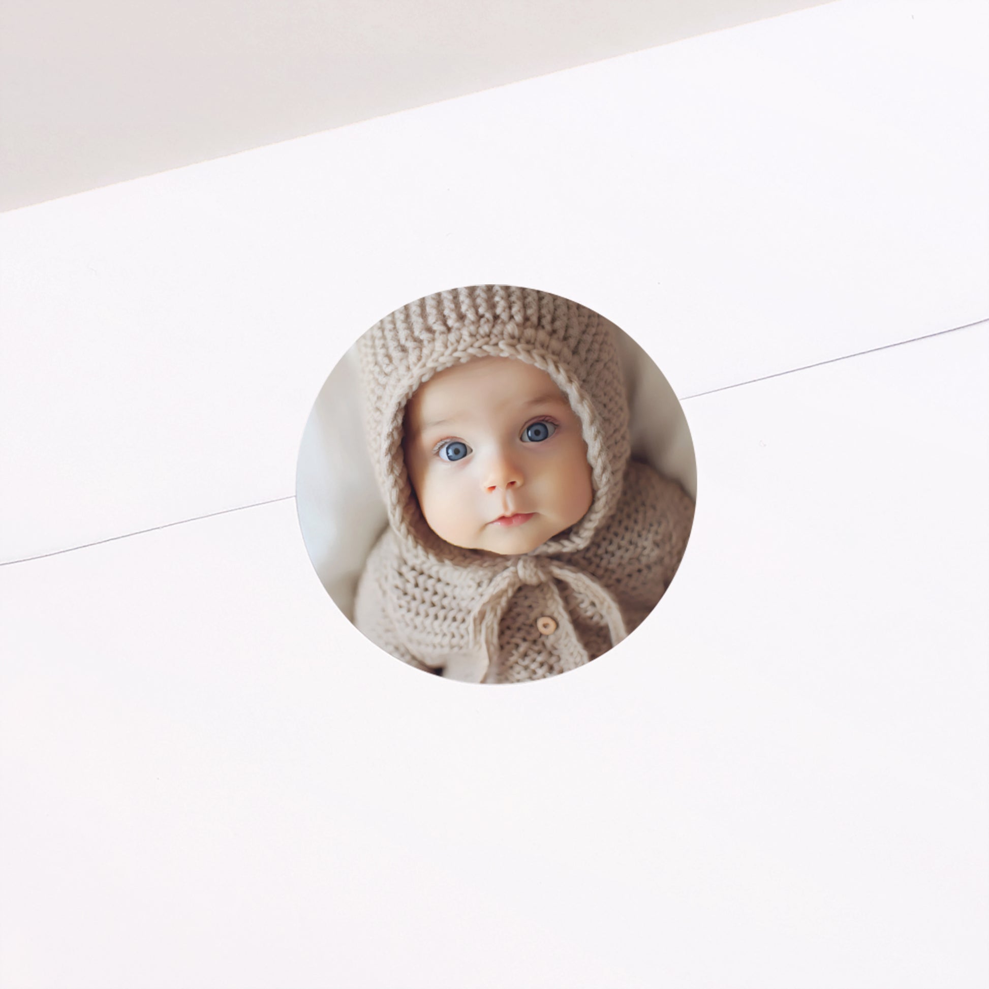 Sticker Geburt Rund Hello foto N° 2