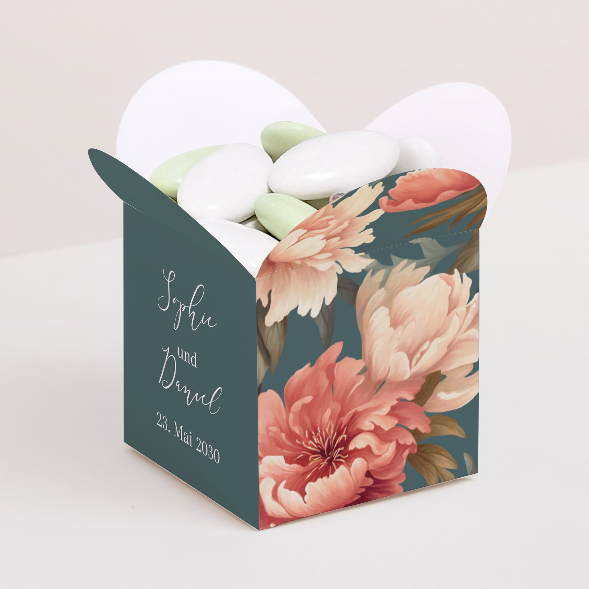 Geschenkbox Hochzeit Schmetterlingsöffnung foto N° 1