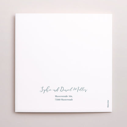 Dankeskarte Hochzeit Doppelflügiges Quadrat foto N° 3