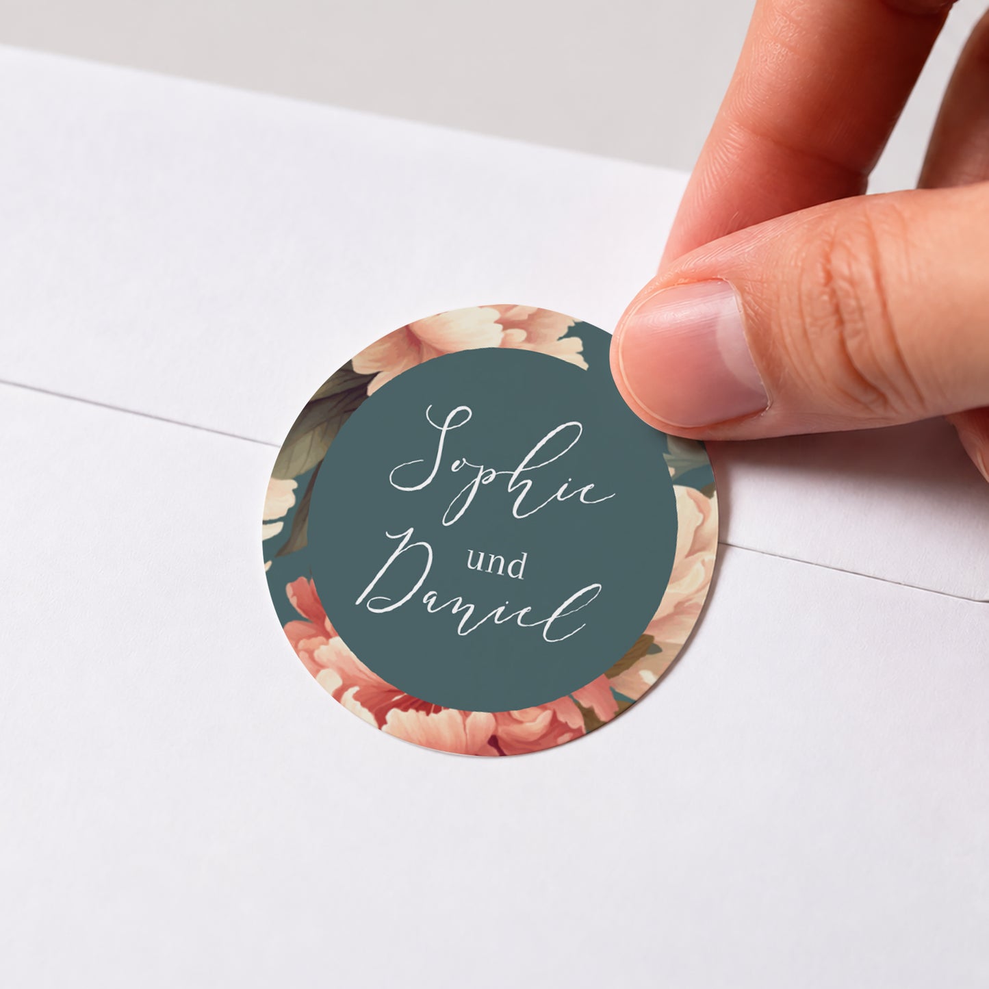 Sticker Hochzeit Rund Nach englischer Art foto N° 1