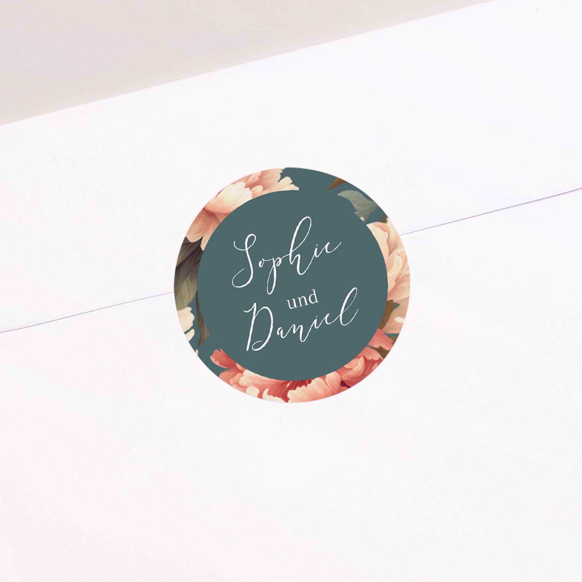 Sticker Hochzeit Rund Nach englischer Art foto N° 2