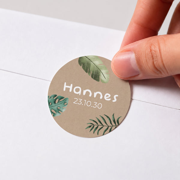 Sticker Geburt Rund Welcome to the jungle foto
