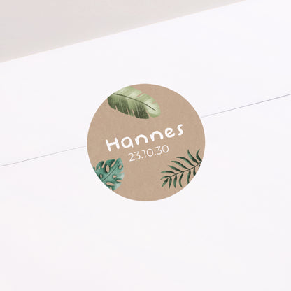 Sticker Geburt Rund Welcome to the jungle foto N° 2