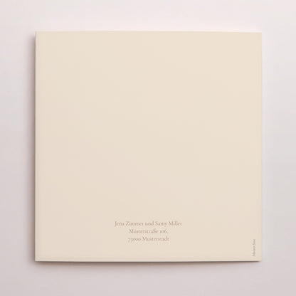 Dankeskarte Hochzeit Doppelflügiges Quadrat Brin bohème foto N° 3