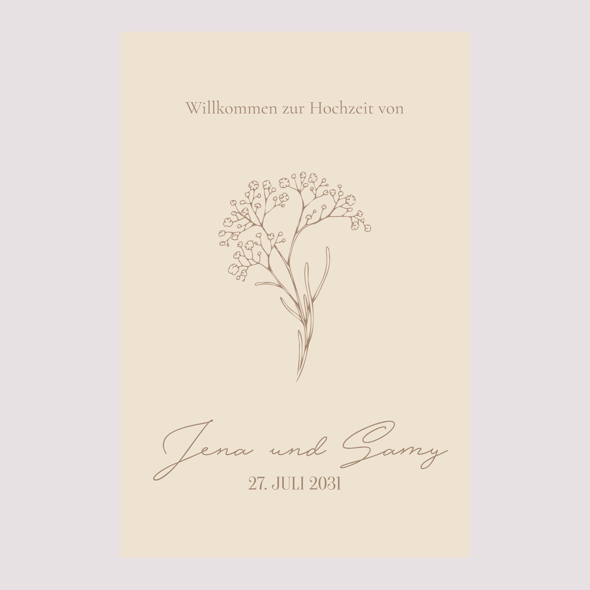 Begrüßungstafel Hochzeit Porträt 60 x 90 cm Brin bohème foto N° 2