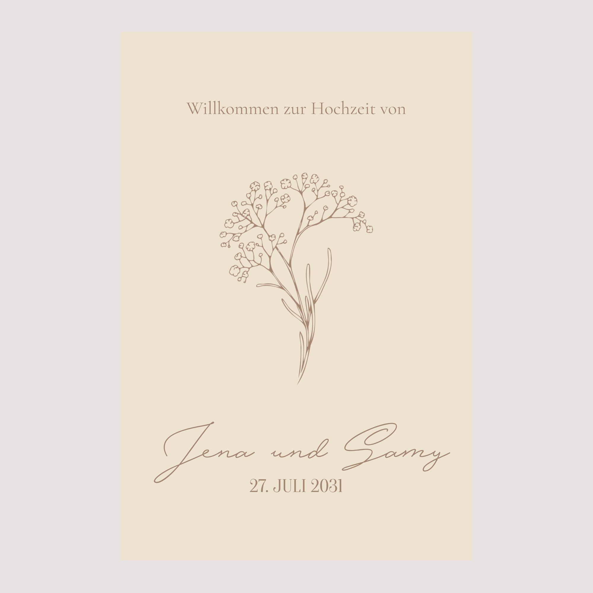 Begrüßungstafel Hochzeit Porträt 60 x 90 cm Brin bohème foto N° 2
