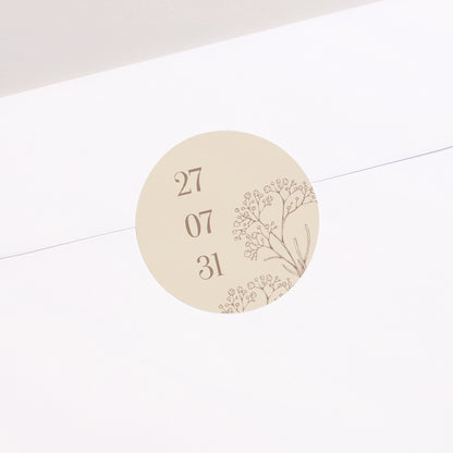 Sticker Hochzeit Rund Brin bohème foto N° 2