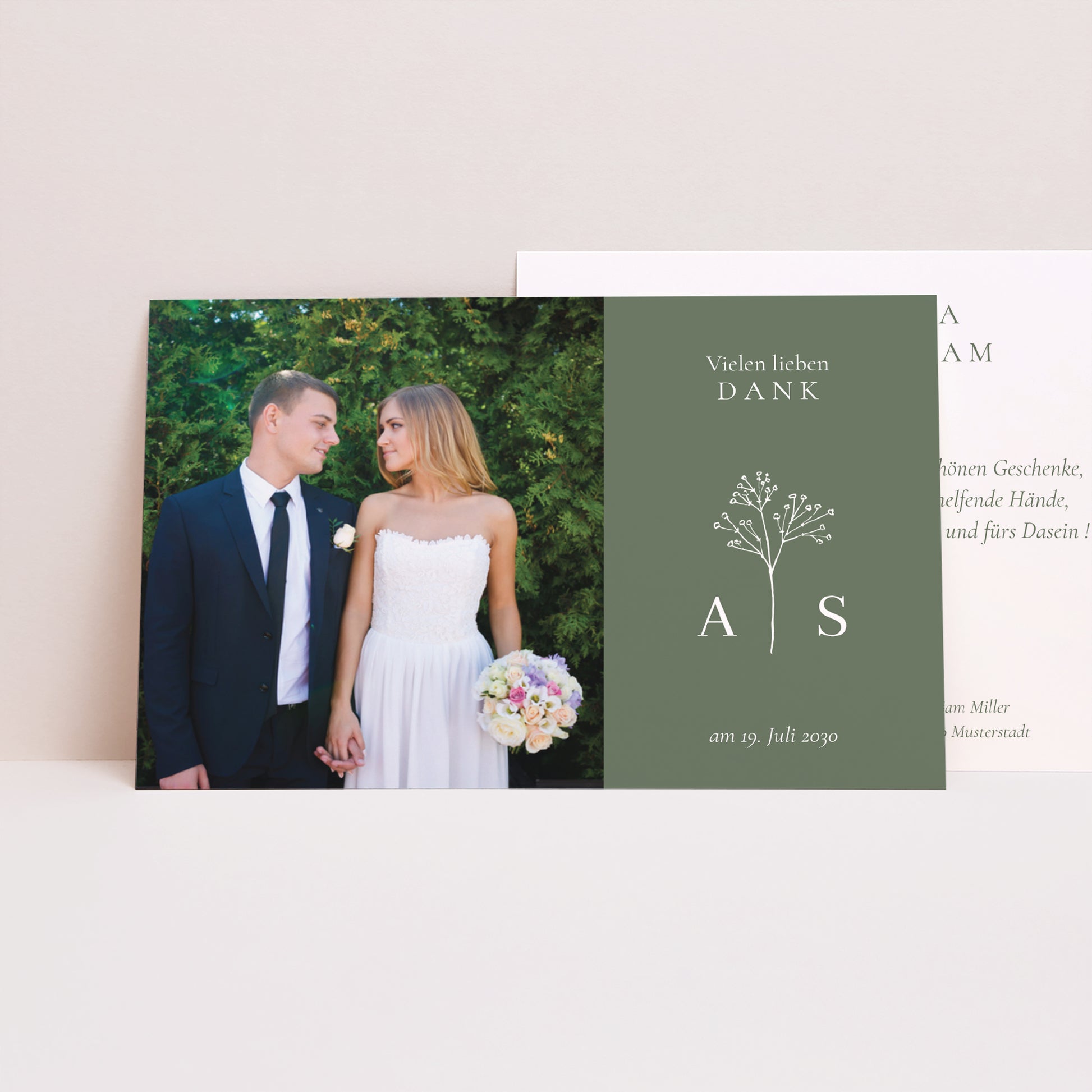 Dankeskarte Hochzeit Landschaft foto N° 1