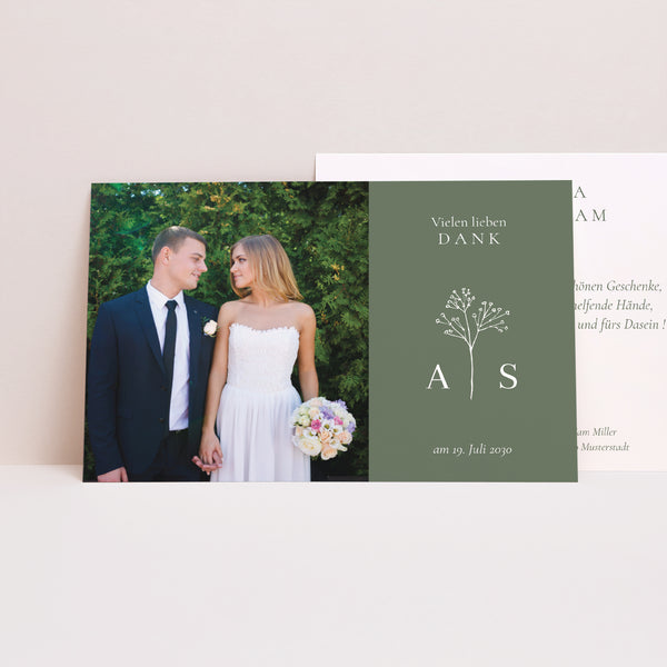 Dankeskarte Hochzeit Landschaft foto
