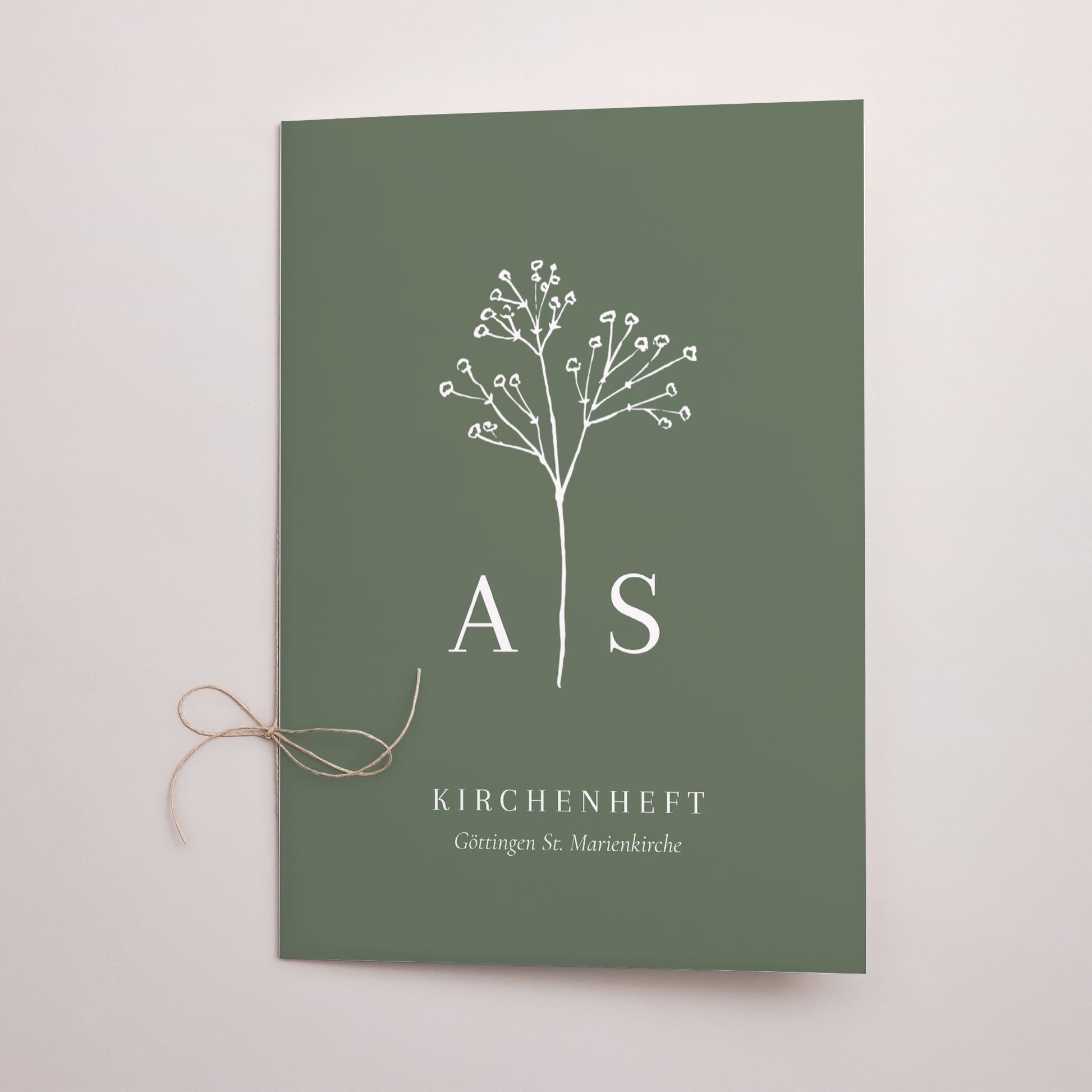 Kirchenheft Hochzeit Doppelflügel Gypsophila silouhette foto N° 1