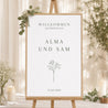 Begrüßungstafel Hochzeit Porträt 60 x 90 cm foto N° 1