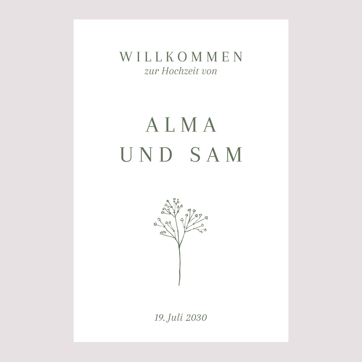 Begrüßungstafel Hochzeit Porträt 60 x 90 cm foto N° 2