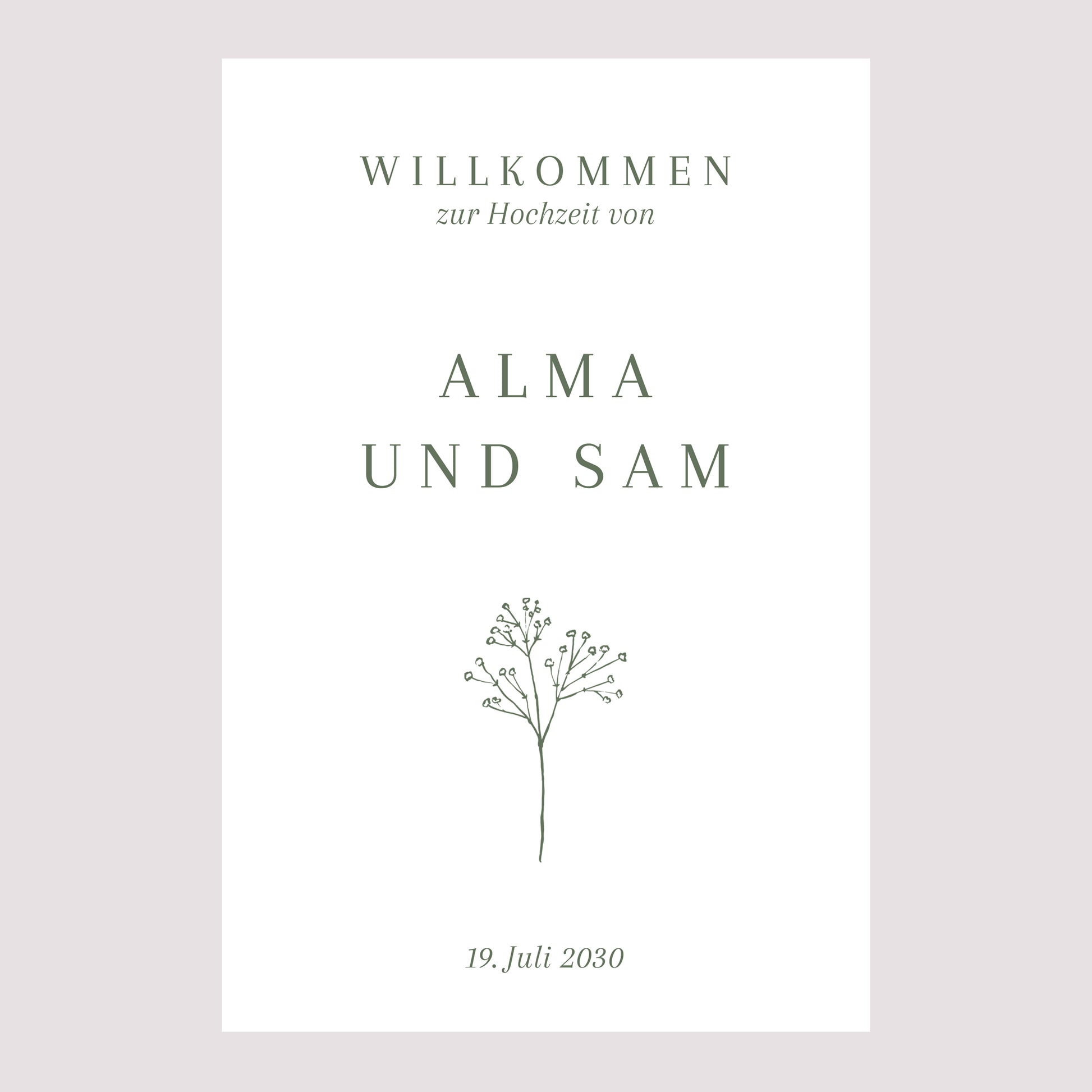 Begrüßungstafel Hochzeit Porträt 60 x 90 cm foto N° 2