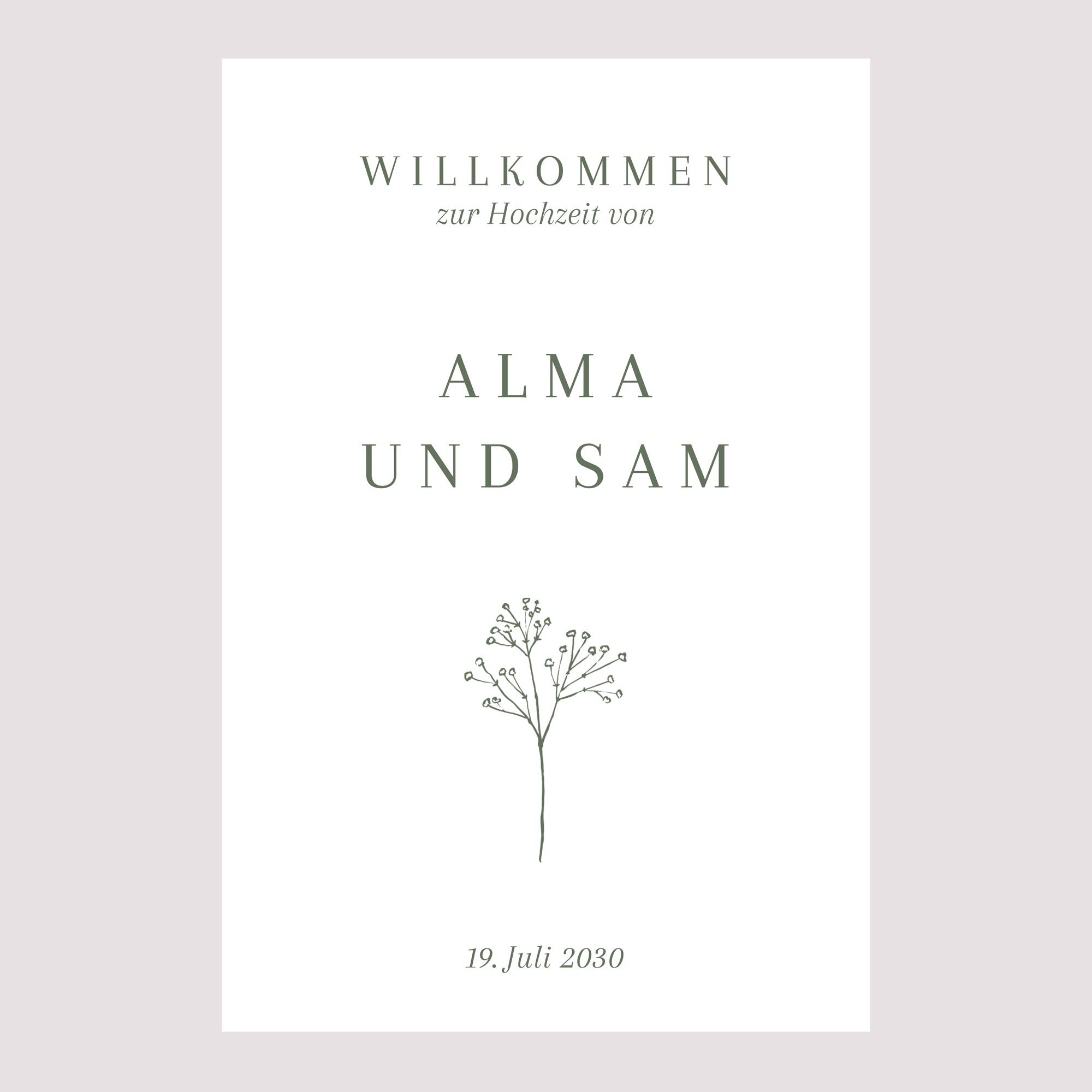Begrüßungstafel Hochzeit Porträt 60 x 90 cm foto N° 2