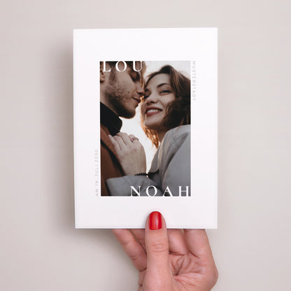 Hochzeitseinladung Typo und Beige foto N° 2