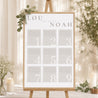Sitzplan Hochzeit Porträt Typo und Beige foto N° 1