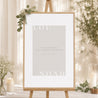 Begrüßungstafel Hochzeit Porträt 60 x 90 cm Typo und Beige foto N° 1