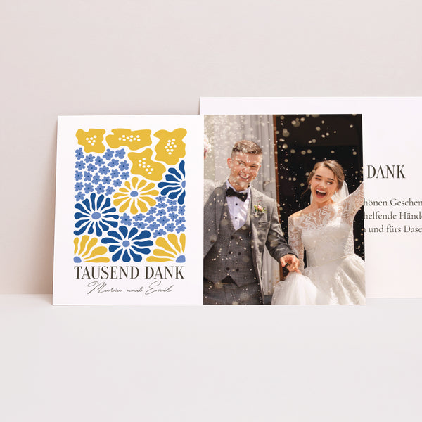 Dankeskarte Hochzeit Landschaft foto