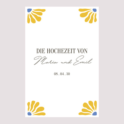 Begrüßungstafel Hochzeit Porträt 60 x 90 cm foto N° 2