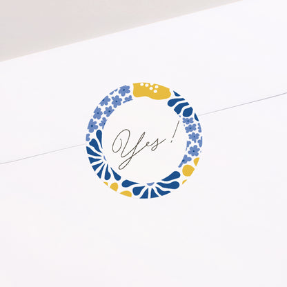 Sticker Hochzeit Rund Flowers by Matisse foto N° 2