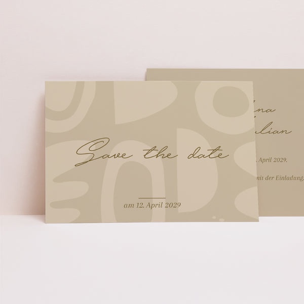 Save the date Karte Hochzeit Landschaft Camaieu abstrakt foto