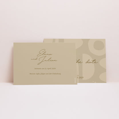 Save the date Karte Hochzeit Landschaft Camaieu abstrakt foto N° 2