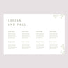 Sitzplan Hochzeit Landschaft Gypsophila-Kranz foto N° 2