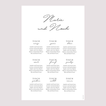 Sitzplan Hochzeit Porträt Goldene Krone Gypsophila foto N° 2
